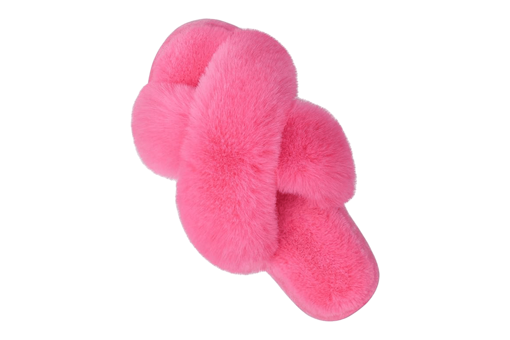 Parlovable Fuzzy Cross-Band Slippers